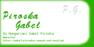 piroska gabel business card